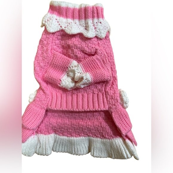 NWT Dog Cat pet outfit Sweater Dress Cable Knitwear Size 2 - Picture 6 of 8
